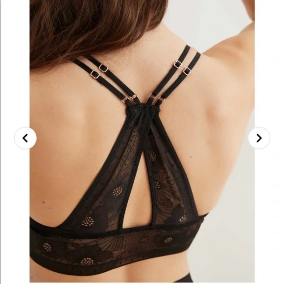 XS Aerie black POP! lace pullover bralette - Picture 11 of 11